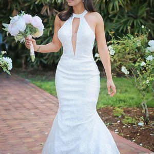mermaid wedding dress, fitted lace, trumpet dress, fit and flare wedding dresses