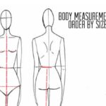Female fashion sketch back and front measurements instruction